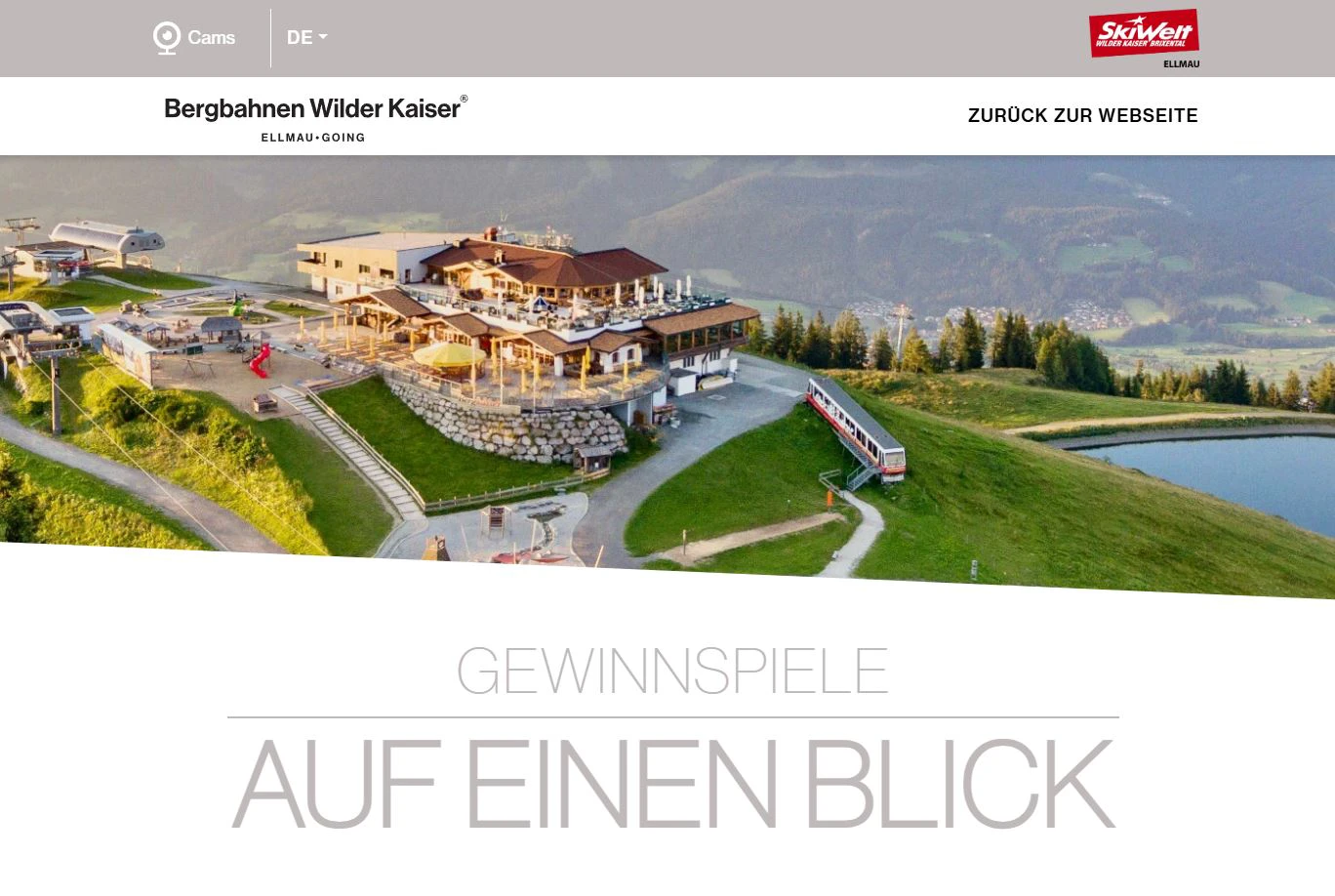 Screenshot Website Gewinnspiele