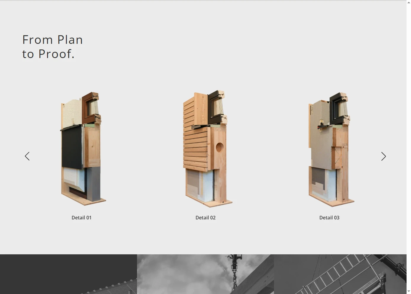 Produktseite der Website von Oberauer Holzbauplanung