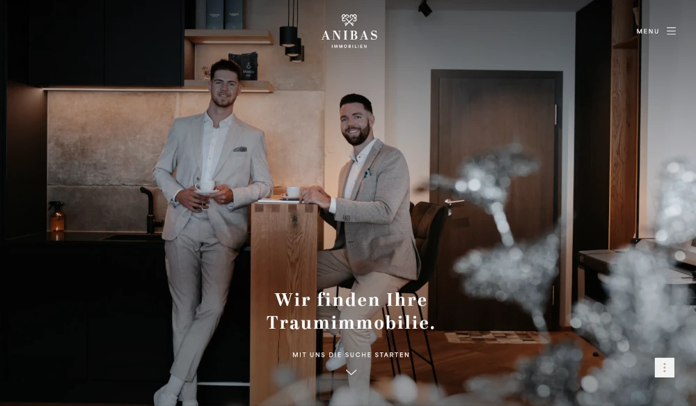 Die Home-Seite von anibas-immobilien.com